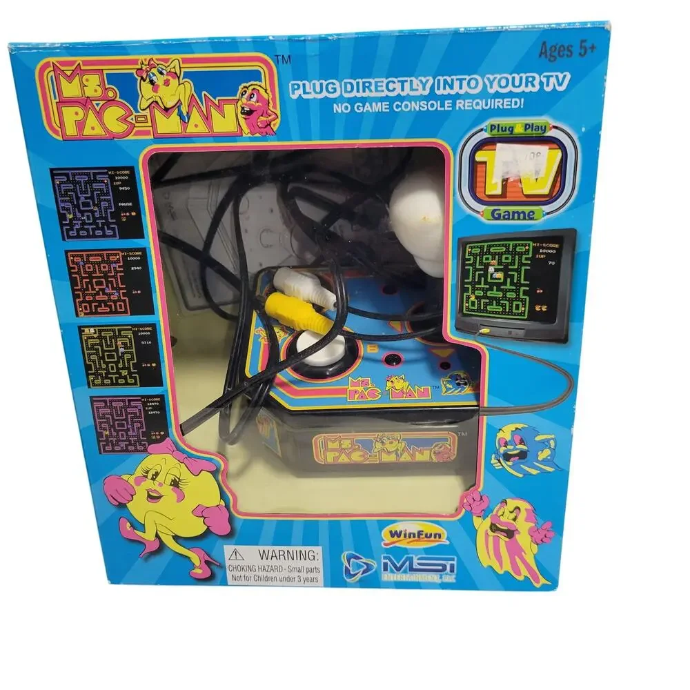 Ms Pac-Man TV Arcade 1993 Vintage Entertainment Plug & Play 81826-2M11